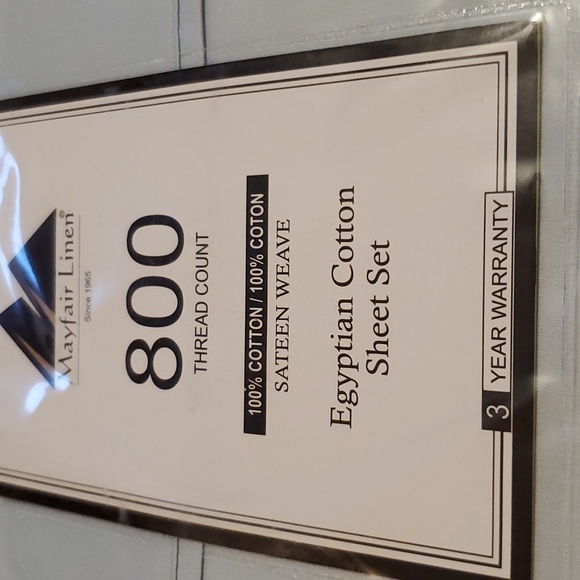 Mayfair Linen 800 Thread Count 100% cotton  sateen weave King sheet set-sky blue - Picture 2 of 13